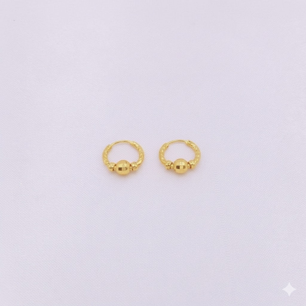 Real gold plated small earrings