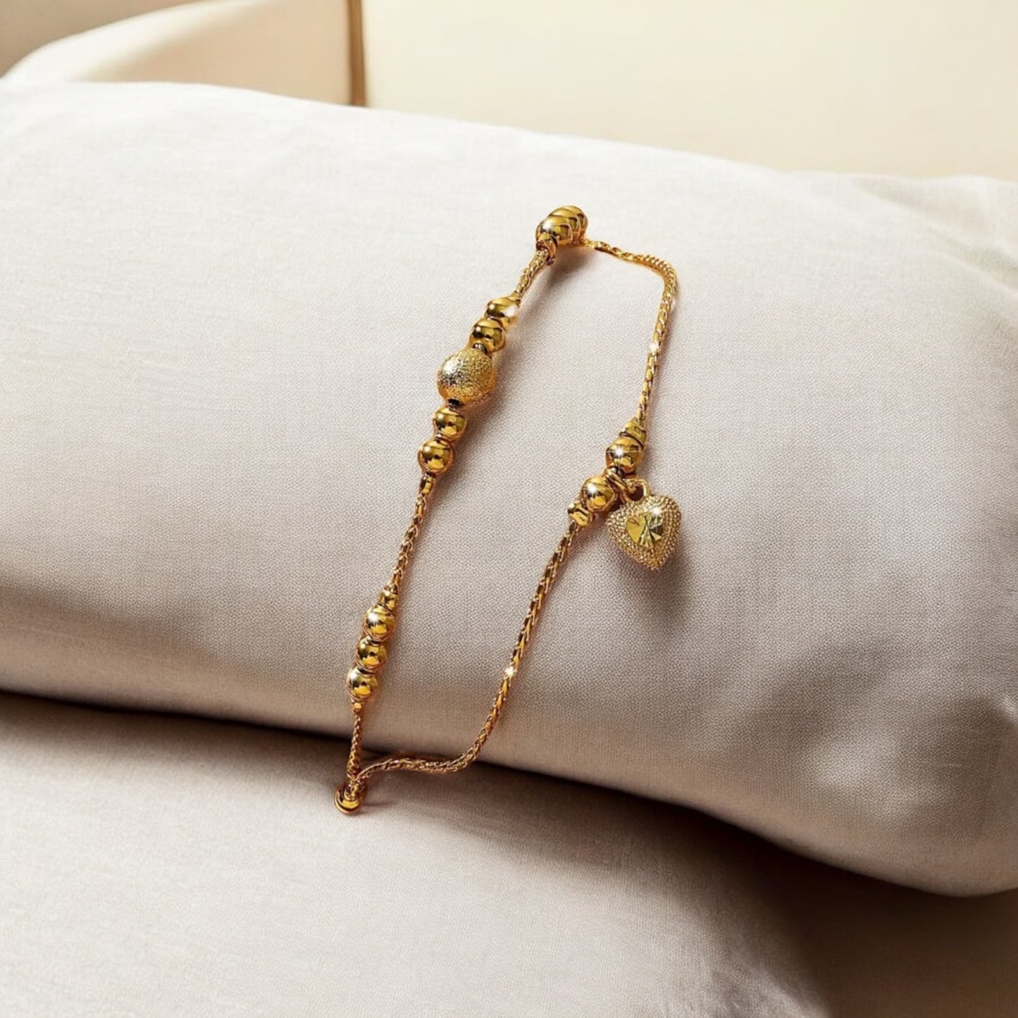 Gold plated double anklets (pair)