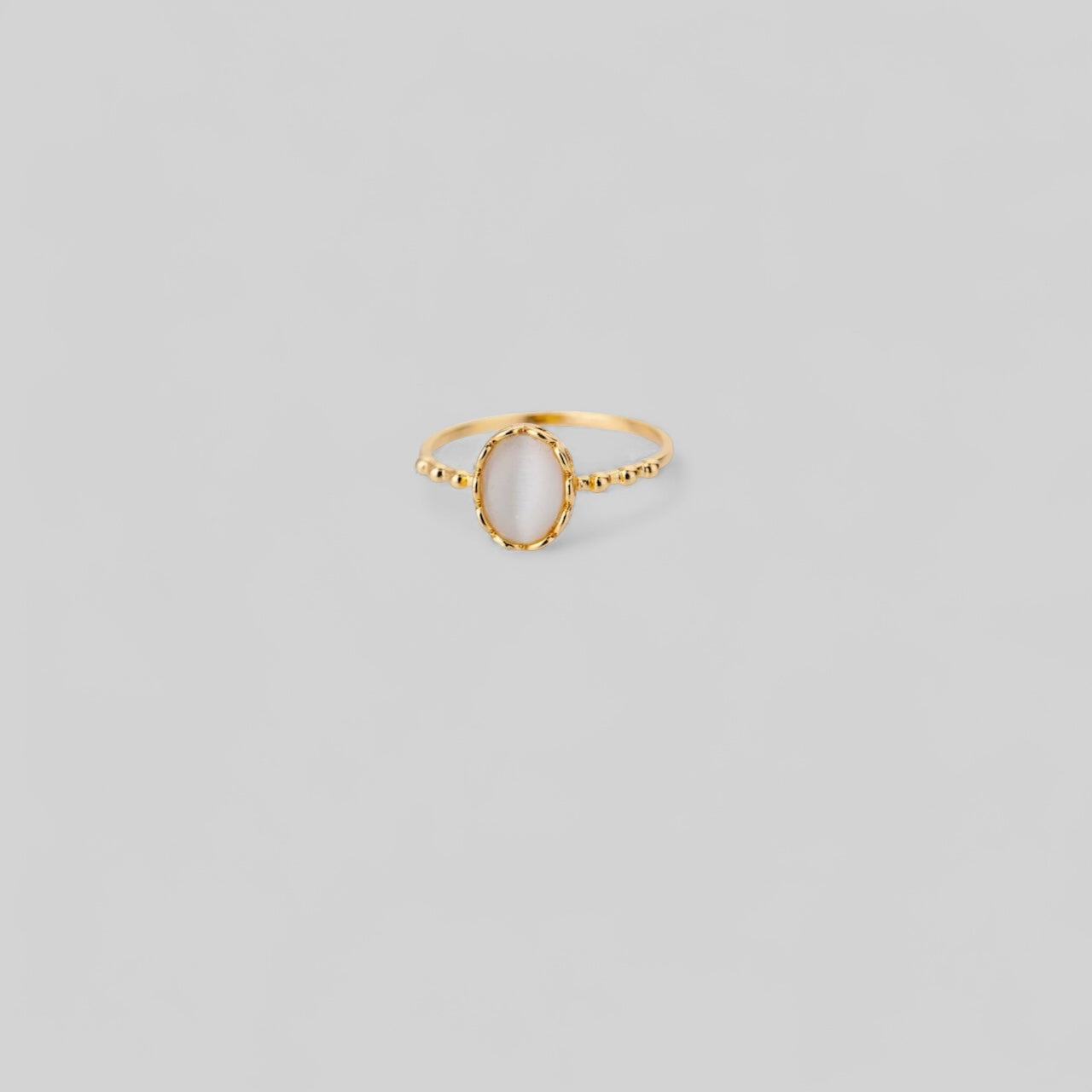 18k gold plated pearl ring