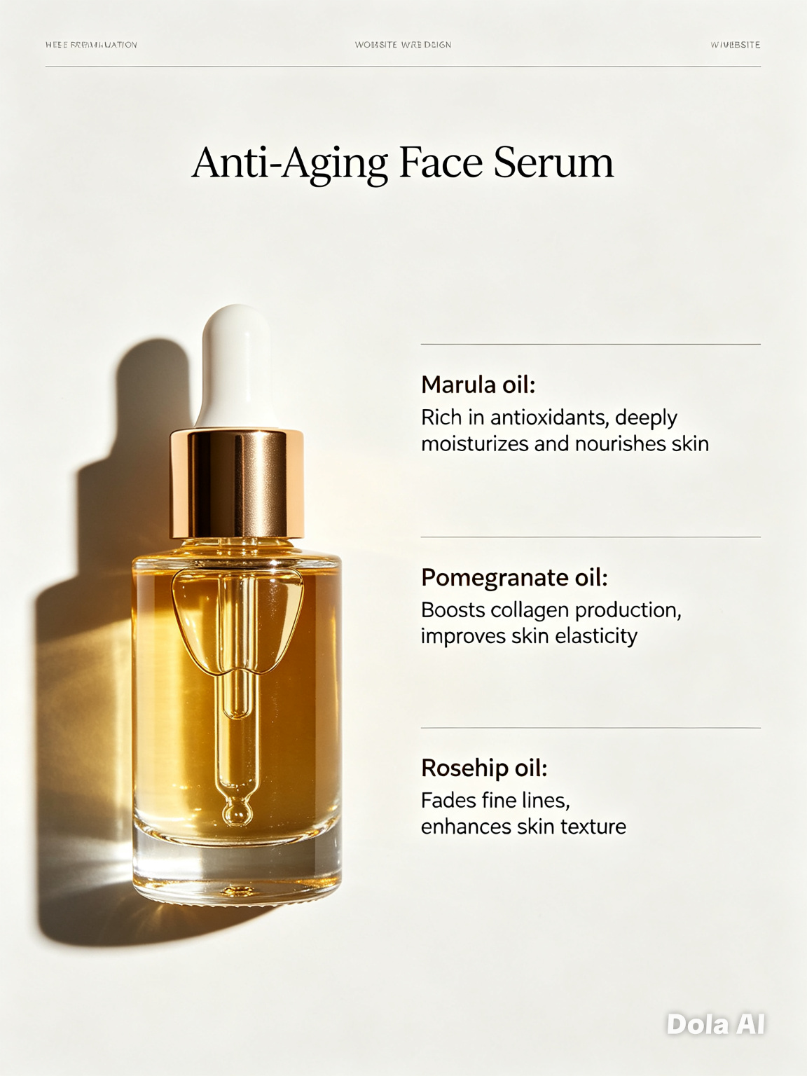 Anti aging face serum