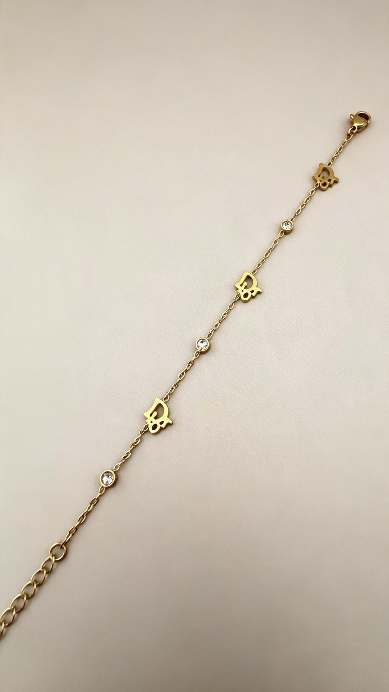 D gold plated bracelet