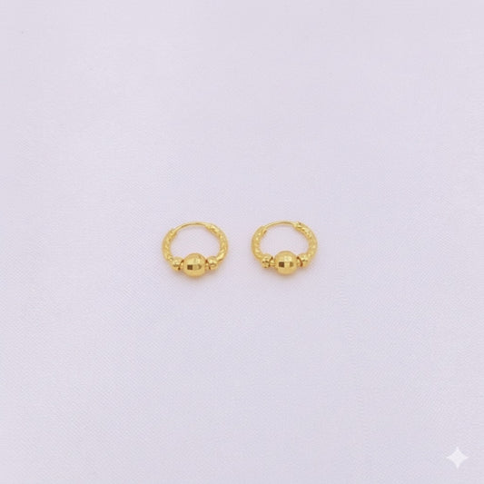 Real gold plated small earrings
