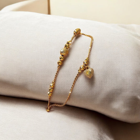 Gold plated double anklets (pair)