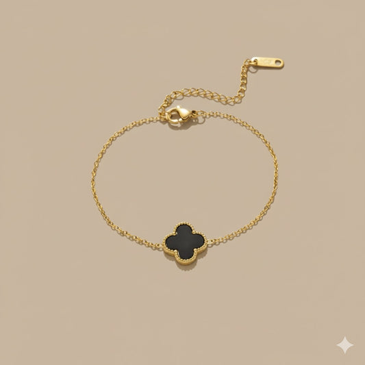Gold plated clover bracelet