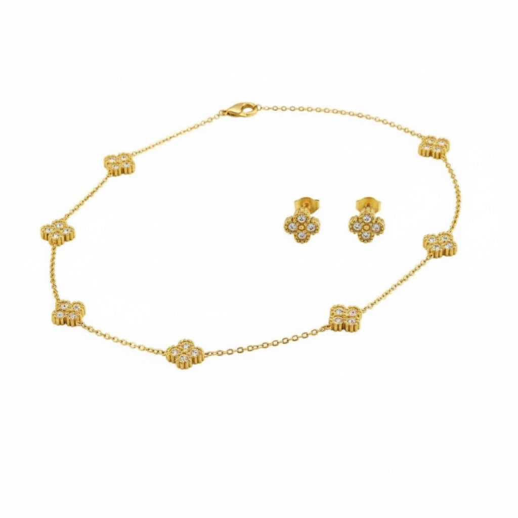 Real gold Clover set