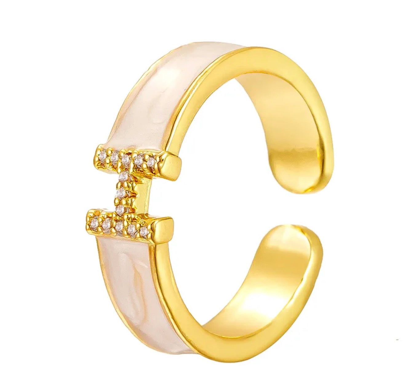 H Pearl ring