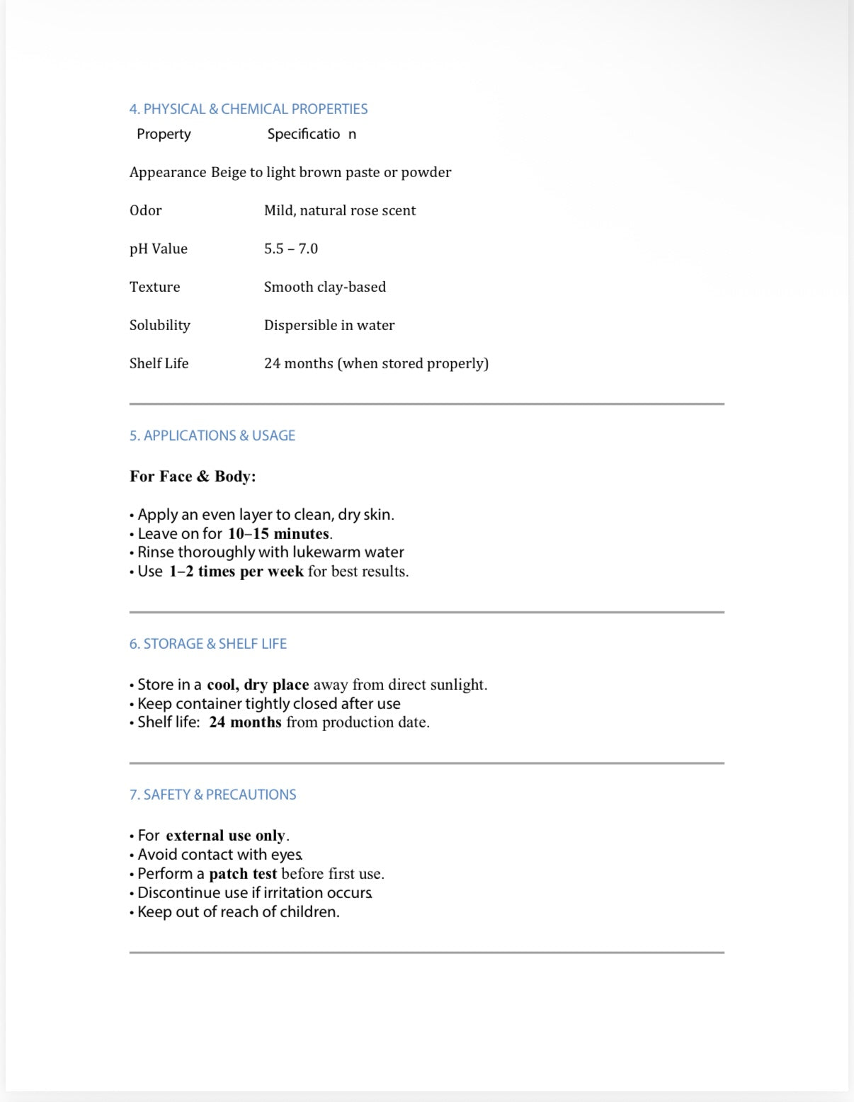 Ghasoul honey and rose face mask