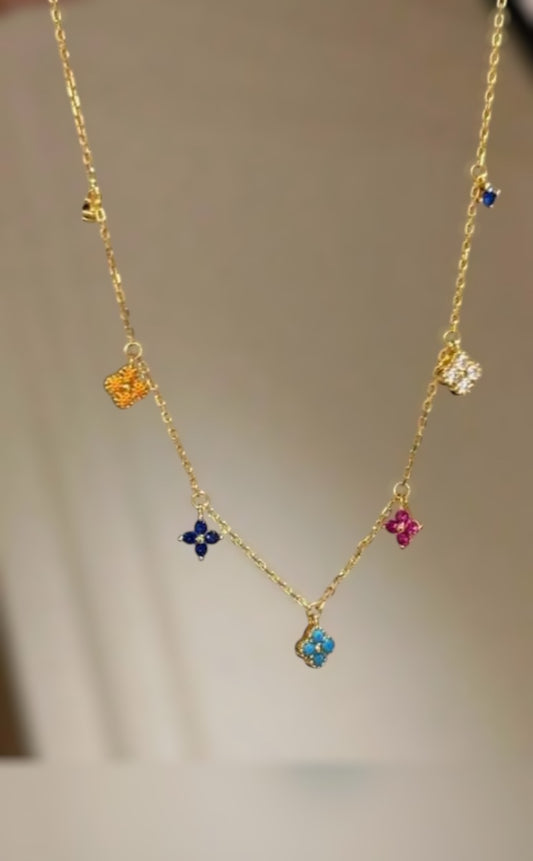 Clover necklace gold plated