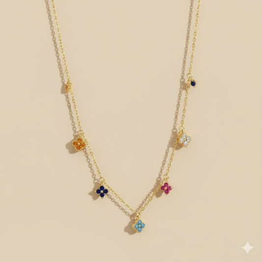 Clover necklace gold plated