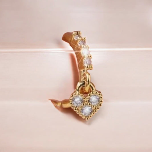 18k Gold plated Dangle nose ring