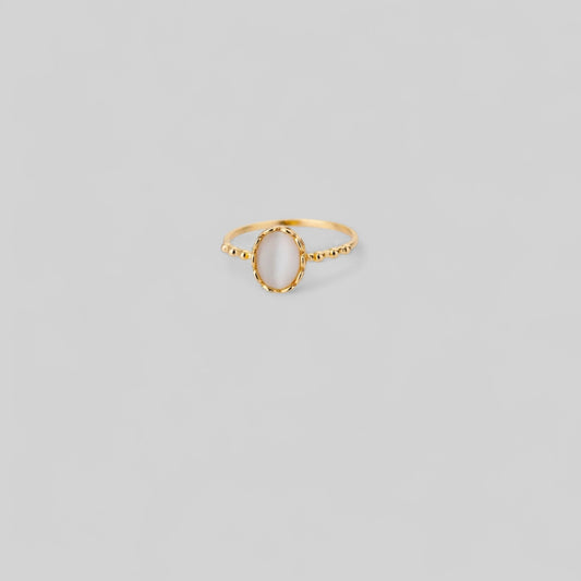 18k gold plated pearl ring