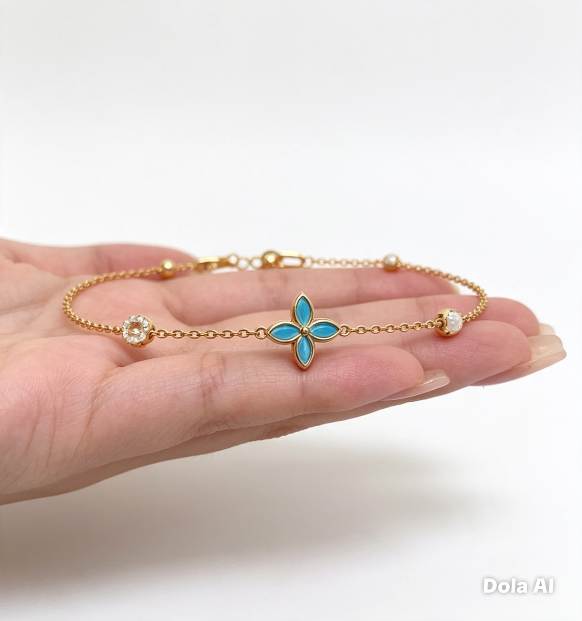 Gem gold plated bracelet
