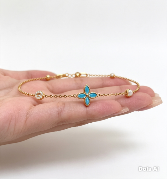 Gem gold plated bracelet