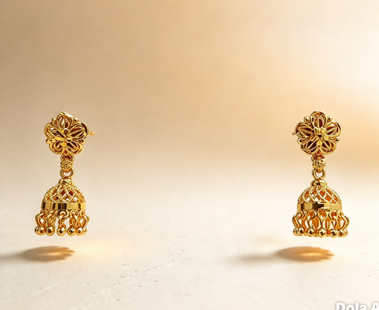 Indian gold jhumka