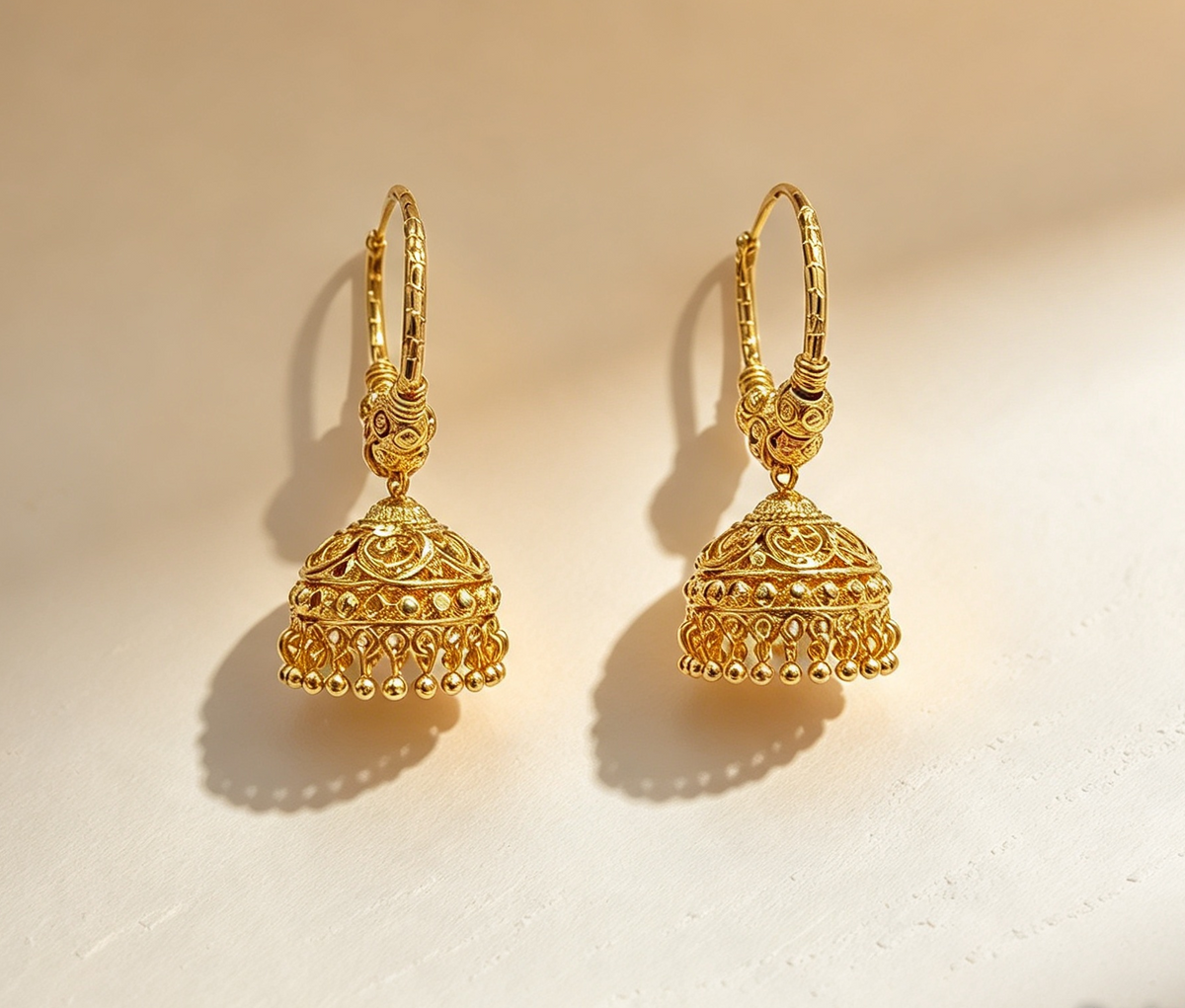 Indian gold jhumka